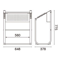 ハヤノ産業 マガジンラック付新聞掛 MD-4 1個 63-2769-15（直送品）
