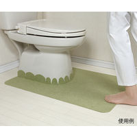 サンコー バリアフリーおくながトイレマット 無地 グリーン KE-96 1枚 62-8591-36（直送品）