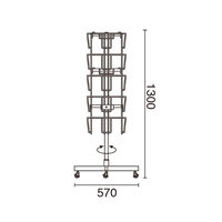 ハヤノ産業 5段4面回転カタログ入れ 63-2768-64 1個（直送品）