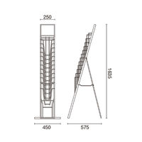 ハヤノ産業 カタログスタンドワイヤー 12段タイプ TCS-7 1個 63-2768-66（直送品）