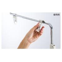 アズワン フロアスタンド クリップ シルバー・クローム用 61-210-14-1 1セット(2個) 61-7240-60（直送品）