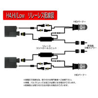 オートエッジ H4 (Hi/Low) HIDセット 35W 6000ケルビン H-SH0435-6000K 1個 63-3032-27（直送品）