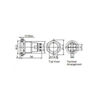 アズワン 防水型押しボタンスイッチ LAS1-AGQ-22 1個 63-3046-29（直送品）
