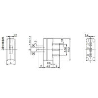 NKKスイッチズ 2.54mmピッチ端子形スライドスイッチ ONーON SS-12SDP2 1個 63-3067-88（直送品）