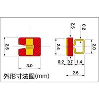 サンハヤト 表面実装型カラーチェック端子 白 (20個入り) SHK-5G-W 1パック(20個) 63-3189-14（直送品）