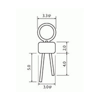 サンハヤト オシロプローブ用チェック端子 1.0Φ穴用 赤 SLC-2G-R 1パック(20個) 63-3189-06（直送品）