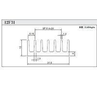 LSIクーラー 放熱器(ヒートシンク) 12F31L50 1個 63-3177-33（直送品）