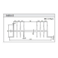 LSIクーラー 放熱器(ヒートシンク) 34H115L70 1個 63-3177-50（直送品）