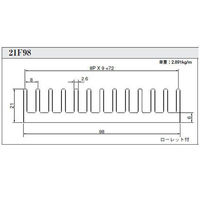 LSIクーラー 放熱器(ヒートシンク) 21F98L100 1個 63-3177-58（直送品）