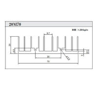 LSIクーラー 放熱器(ヒートシンク) 20M70L100 1個 63-3177-62（直送品）