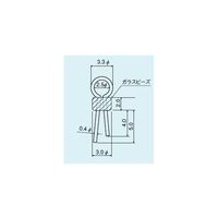 マックエイト オシロプローブ用チェック端子 赤 (1000本入) LC-2-G-アカ 1袋(1000本) 63-3151-81（直送品）