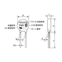 ディスク形セラミックバリスタ 820V Φ14mm(10個1セット) TND14V-821KB00AAA0*A 1セット(10個)（直送品）