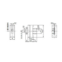NKKスイッチズ スライドスイッチ 縦つまみ ONーON 単極双投 2.0mmピッチ SS-12SBP2 1個 63-3149-76（直送品）
