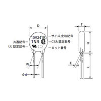 ディスク形セラミックバリスタ 220V Φ10mm(10個1セット) TND10V-221KB00AAA0*A 1セット(10個)（直送品）