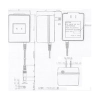 アイコー電子 トランス方式ACアダプター 9V/800mA 2.1mmプラグ 極性+ VSM-982 1個 63-3123-23（直送品）