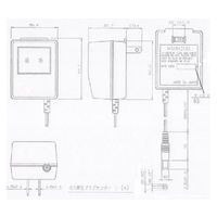 アイコー電子 トランス方式ACアダプター 12V/300mA 2.1mmプラグ 極性+ VSM-1232 1個 63-3123-24（直送品）