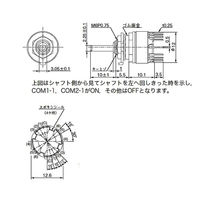 NKKスイッチズ MR形薄形ロータリスイッチ MR-K206 1個 63-3050-78（直送品）