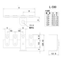サトーパーツ ラグ板 縦型 3極 L-590-3P 1枚 63-3060-81（直送品）