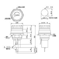 サトーパーツ ヒューズホルダー ネジ式 250Vー30A 適合サイズ:Φ10.31×38.1mm F7159 1個 63-3159-14（直送品）