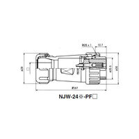 七星科学研究所 NJWプラグ 防水型(シェルΦ24・2極) NJW242PF15 1個 63-3097-32（直送品）