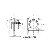 七星科学研究所 NJWレセプタクル 防水型(シェルΦ24・5極) NJW245RM 1個 63-3097-39（直送品）