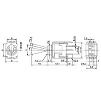 NKKスイッチズ 基本レバー形トグルスイッチ (ON)ーOFFー(ON) B-18AV 1個 63-3170-54（直送品）