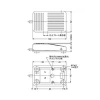 大阪自動電機 フットスイッチ ABS樹脂製 モーメンタリー OFL-1V-M4 1個 63-3177-80（直送品）