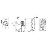 NKKスイッチズ 小形トグルスイッチ ONーON S-6A 1個 63-3161-27（直送品）