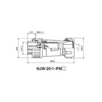 七星科学研究所 NJWプラグ 防水型(シェルΦ20・7極) NJW207PM10ULCSA 1個 63-3095-80（直送品）