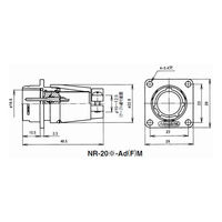 七星科学研究所 NRフランジ付アダプター(シェルΦ20・10極) NR2010AD(F)M 1個 63-3095-81（直送品）