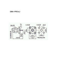 トーコネ SMAコネクター(PLUG RECEPTACLES) SMA-PR(Au) 1個 63-3119-98（直送品）