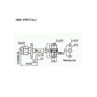 トーコネ SMAコネクター(PLUG RECEPTACLES) SMA-PRCT(Au) 1個 63-3119-99（直送品）