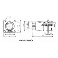 七星科学研究所 NRフランジ付アダプター(シェルΦ20・12極) NR2012AD(F)F 1個 63-3095-84（直送品）