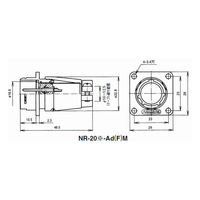 七星科学研究所 NRフランジ付アダプター(シェルΦ20・12極) NR2012AD(F)M 1個 63-3095-85（直送品）