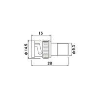 テイシン電機 BNC変換コネクタ FメスーBNCオス CN-222-E 1個 63-3087-93（直送品）