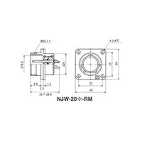 七星科学研究所 NJWレセプタクル 防水型(シェルΦ20・10極) NJW2010RM 1個 63-3095-74（直送品）