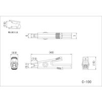サトーパーツ パワークリップ 30Vー5A 赤 C-100-R 1個 63-3116-66（直送品）