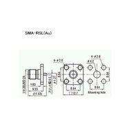 トーコネ SMAコネクター(RECEPTACLES) SMA-RSL(Au) 1個 63-3120-05（直送品）