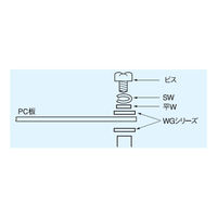 マックエイト 絶縁用平ワッシャー(ガラスエポキシ) M3用 6.0Φ×3.0Φ(100枚入り) WG3 1袋(100枚)（直送品）