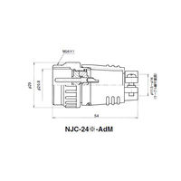 七星科学研究所 NJCアダプター(シェルΦ24・16極) NJC2416ADM 1個 63-3096-39（直送品）