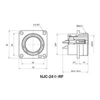七星科学研究所 NJCレセプタクル(シェルΦ24・10極) NJC2410RF 1個 63-3096-38（直送品）