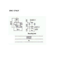 トーコネ BNC型コネクター（PRINTED CIRCUIT BOARD RECEPTACLES） BNC-274LR 63-3119-54（直送品）