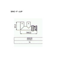 トーコネ BNC型コネクター(ADAPTERS) BNC-F-JJP 1個 63-3119-59（直送品）