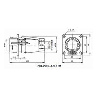 七星科学研究所 NRフランジ付アダプター(シェルΦ20・5極) NR205AD(F)M 1個 63-3095-91（直送品）