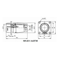 七星科学研究所 NRフランジ付アダプター(シェルΦ20・7極) NR207AD(F)M 1個 63-3095-93（直送品）