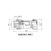 七星科学研究所 NJWプラグ 防水型(シェルΦ20・7極) NJW207PM10 1個 63-3097-20（直送品）