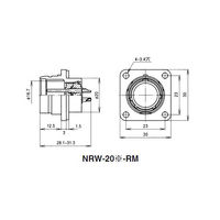 七星科学研究所 NRWレセプタクル 防水型(シェルΦ20・2極) NRW202RM 1個 63-3097-64（直送品）
