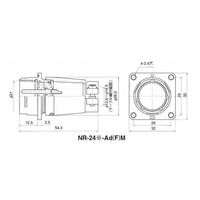 七星科学研究所 NRフランジ付アダプター(シェルΦ24・24極) NR2424AD(F)M 1個 63-3095-99（直送品）