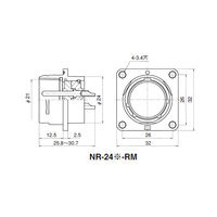 七星科学研究所 NRレセプタクル(シェルΦ24・24極) NR2424RM 1個 63-3096-02（直送品）