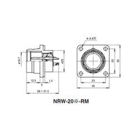七星科学研究所 NRWレセプタクル 防水型(シェルΦ20・3極) NRW203RM 1個 63-3097-69（直送品）